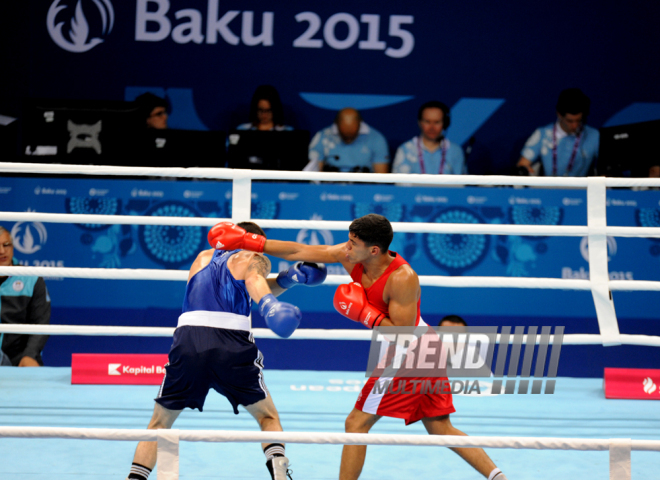 Bakı 2015: Kişilər arasında boks yarışının üçüncü gününə start verilib. Azərbaycan, 18 iyun 2015